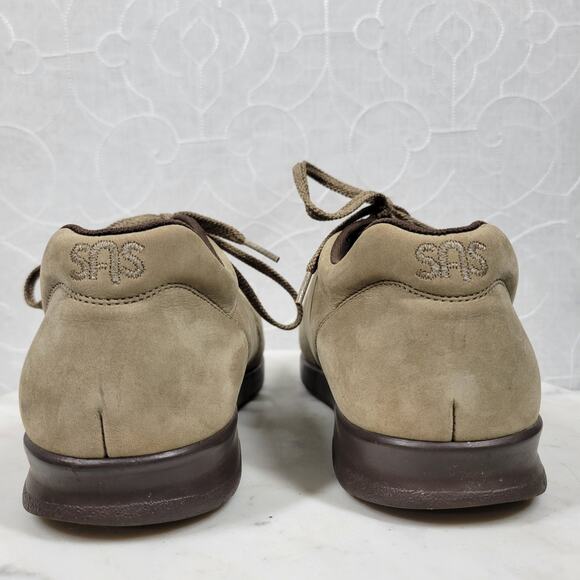 SAS Free‎ Time Womens Shoes 8WW Tan Suede Walking Sneakers Comfort Lace Upw - Picture 3 of 14